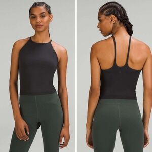 NEW Lululemon Nulu Lightweight High-Neck Yoga Tank Top Black Size 8